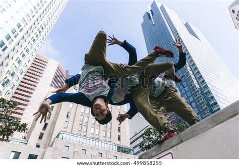 Parkour Athlete Performing Front Flip Structure Stock Photo 499858255 | Shutterstock