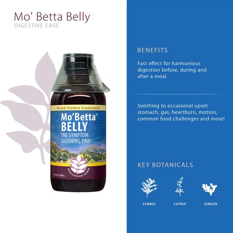 Buy WishGarden Herbs Mo'Betta Belly - Natural Herbal Digestive Relief Tincture, Organic ...