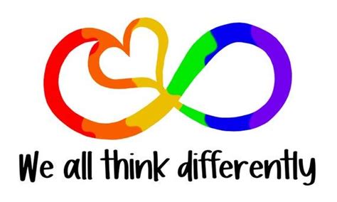 We All Think Differently Neurodiversity Symbol Flag. Rainbow - Etsy | Autism quotes, Encouraging ...