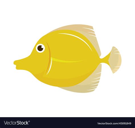 Yellow fish icon Royalty Free Vector Image - VectorStock