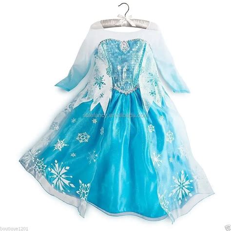 Girl Frozen Queen Elsa Cosplay Costume Fancy Dress+hoodedcape+sleeve Qkc-2186 - Buy Frozen Elsa ...