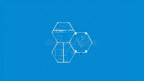 Digital Floor Plan. Blueprint Floor Plan. Custom Digital House Plan Stock Illustration ...