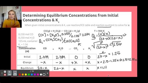 4/5/21 Solving Equilibrium Problems: Using K to Determine Quantities ...