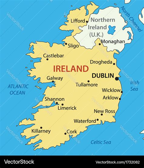 Republic of ireland - map Royalty Free Vector Image