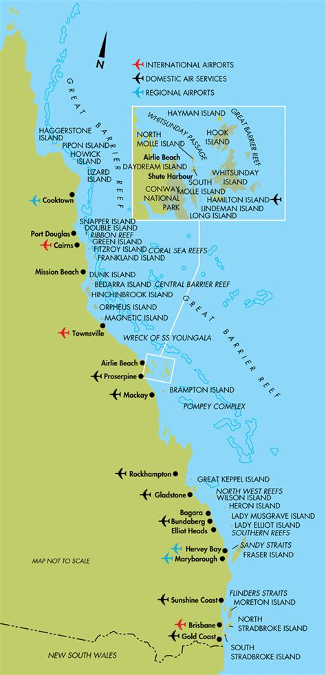 Cairns & the Queensland Coast Map - Cairns Australia