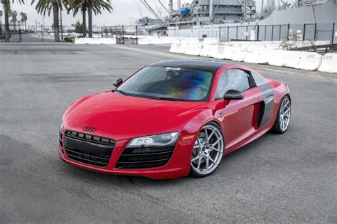 Chrome Vorsteiner Rims Looking Great on Red Audi R8 — CARiD.com Gallery