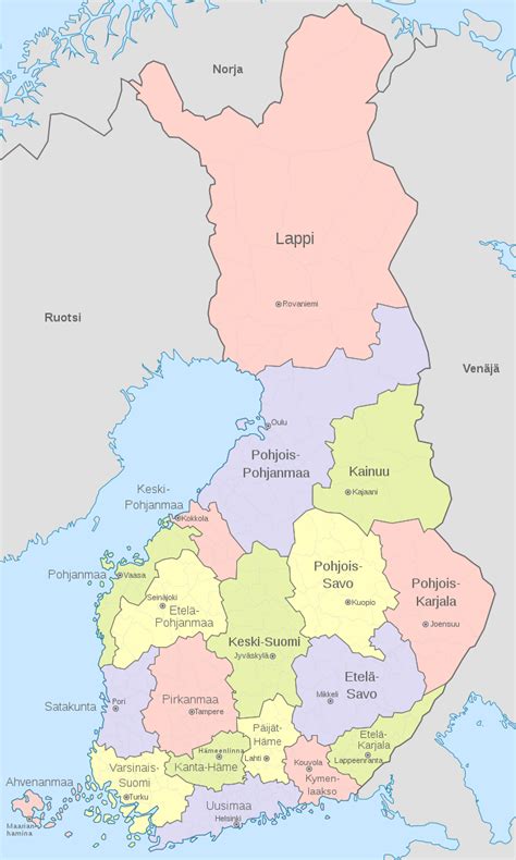 File Regions Of Finland Labelled Fi Svg Wikimedia Commons In 2020 ...