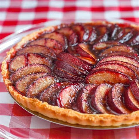 Plum Tart. Easy to make with just a few common ingredients!
