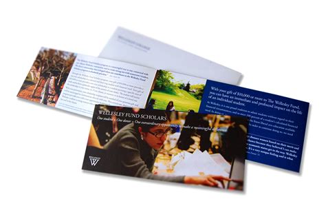 Direct mail brochure for the college's "Wellesley Scholars Fund". client: Wellesley College ...