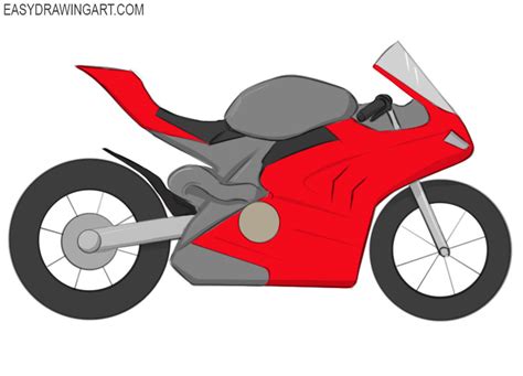 How to Draw a Motorcycle - Easy Drawing Art