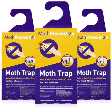 MOTH TRAPS FOR CLOTHES MOTHS - 3-Pack from Moth Prevention - Best Catch ...