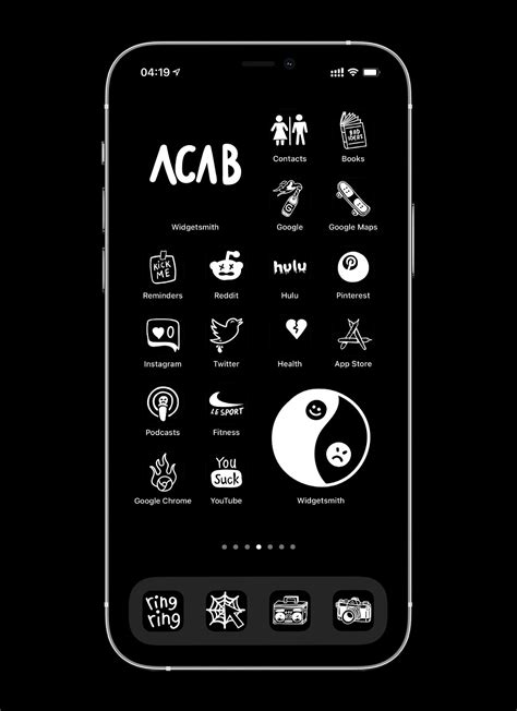 Free Black iOS 14 App Icons - Tattoo Aesthetic Black App Icons iPhone 🎱