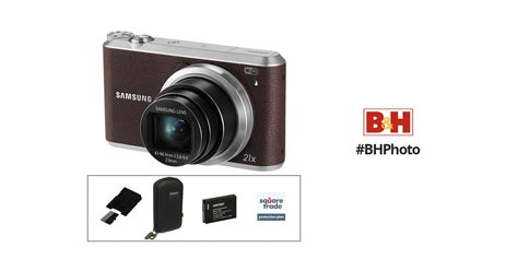 Samsung WB350F Smart Digital Camera Deluxe Kit (Brown) B&H