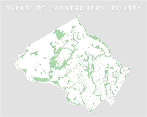 Montgomery County MD Parks Map Poster - Etsy UK