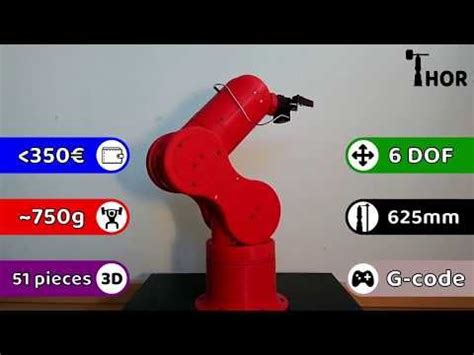 Thor Open Source, 3D Printable Robotic Arm By AngelLM