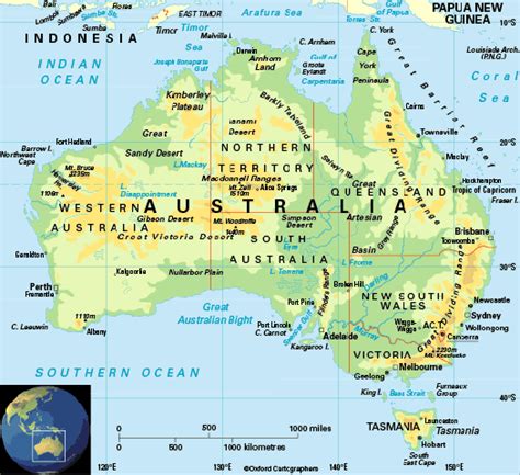 Southern Alps Australia Map | Time Zones Map