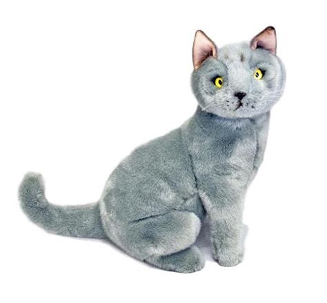 Russian Blue Cat | Stuffed Plush Toy | Medium Sitting| Greyson | Bocchetta Plush toys