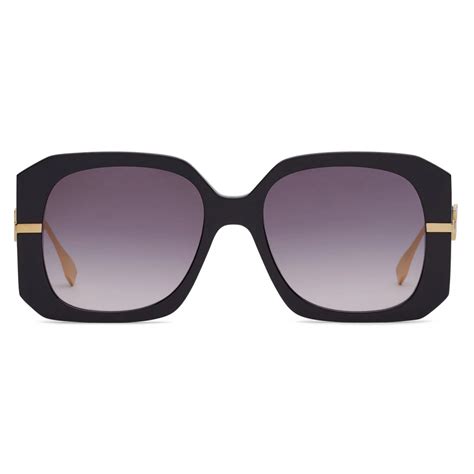 Fendi - Fendigraphy - Round Sunglasses - Black - Sunglasses - Fendi ...