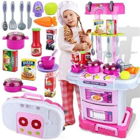 Jual MAINAN ANAK PEREMPUAN CEWEK LITTLE CHEF KITCHEN SET KOPER 3IN1 ...