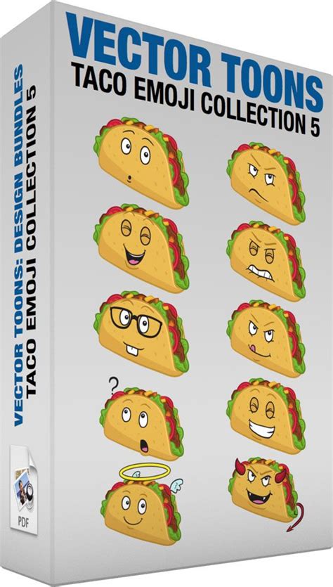 Taco Emoji Collection 5 | Tacos, Hard shell tacos, Emoji