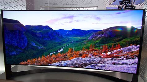 This is Samsung's 105-inch ultra-wide Ultra HD 4K TV, and it's a ...