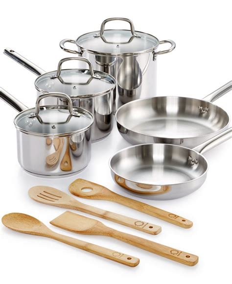 Martha Stewart Collection 12-Pc. Stainless Steel Cookware Set $44.99 (Was $179~)