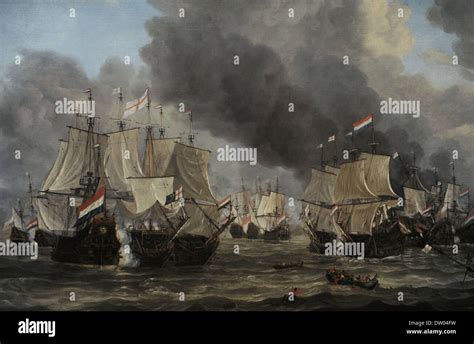 Ship Battle Painting