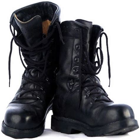 Black Leather Army Shoes at Rs 750/pair in Ambala | ID: 16212671262