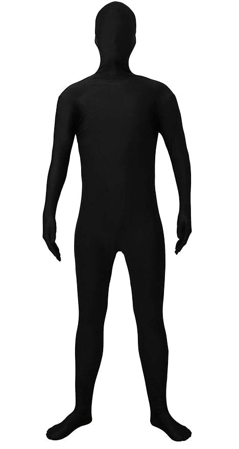 allphe Black Full Body Suit Unisex Spandex Zentai Suit Skin Tight Costume (XL): Amazon.in ...