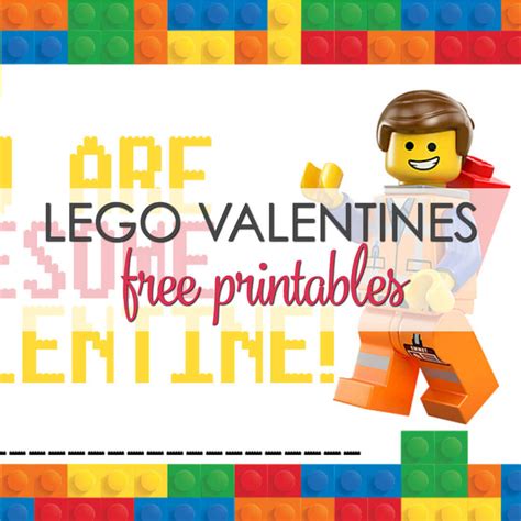 LEGO Valentine Cards - free printable | It Is a Keeper