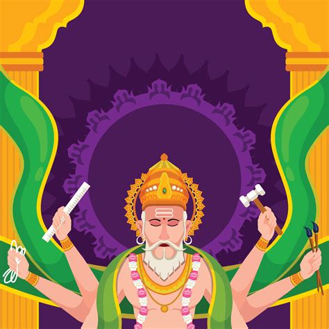 Lord Vishwakarma Puja Background 8292943 Vector Art at Vecteezy