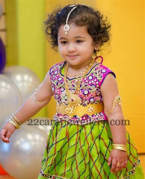 Adorable Baby in Traditional Diamond Sets - Jewellery Designs