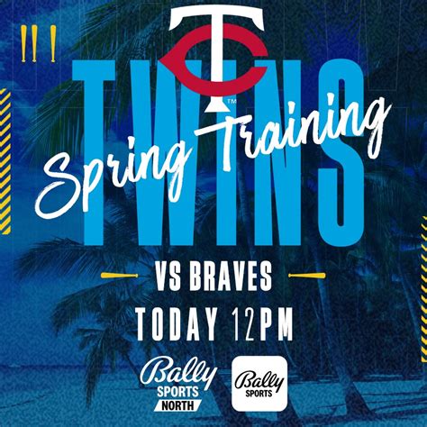 Bally Sports North on Twitter: "☀️🌴⚾️ @Twins x Braves - 12pm https://t.co/YvG2ofgPwj" / Twitter