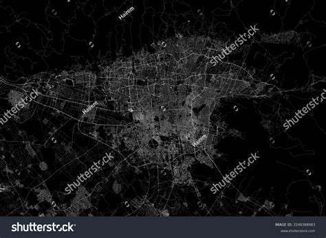 Stylized Map Streets Tehran Iran Made Stock Illustration 2248388983 ...