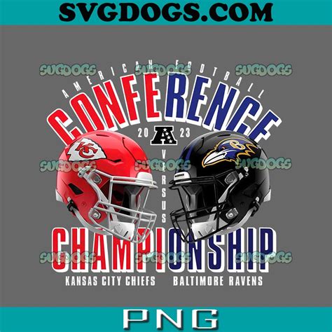 Baltimore Ravens VS Kansas City Chiefs 2023 AFC Championship PNG