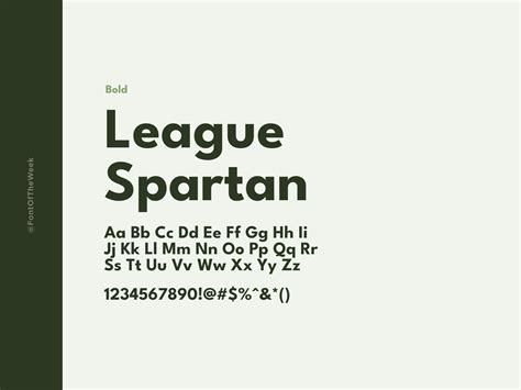 League Spartan by Font of the Week on Dribbble