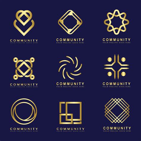 Set of community branding logo design samples - Download Free Vectors ...