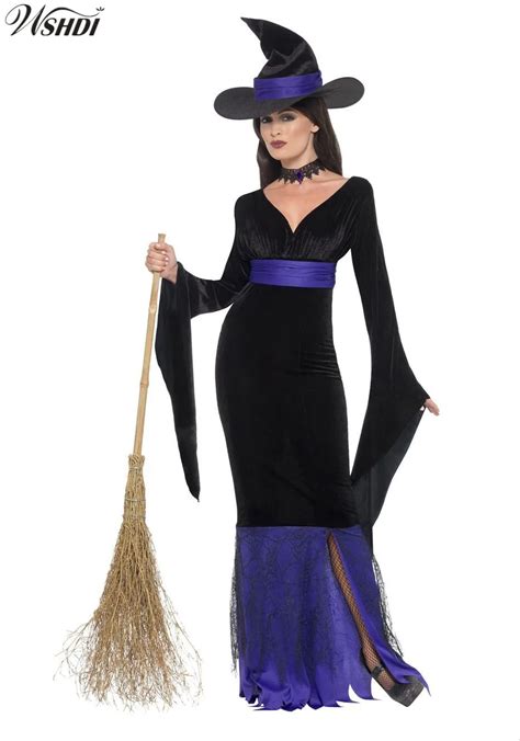 Halloween Costumes Witch Costume for Women Adult Adulto Fantasia Long ...