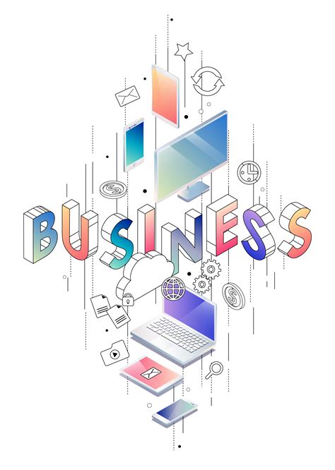 Isometric concept with thin line letters spelling the word business 668440 Vector Art at Vecteezy