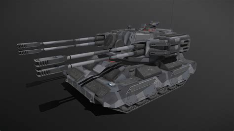 Scifi Shredder Anti Air Tank - Buy Royalty Free 3D model by MSGDI [48c3e1b] - Sketchfab Store