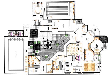 Architecture Club House Furniture Layout Plan AutoCAD File - Cadbull