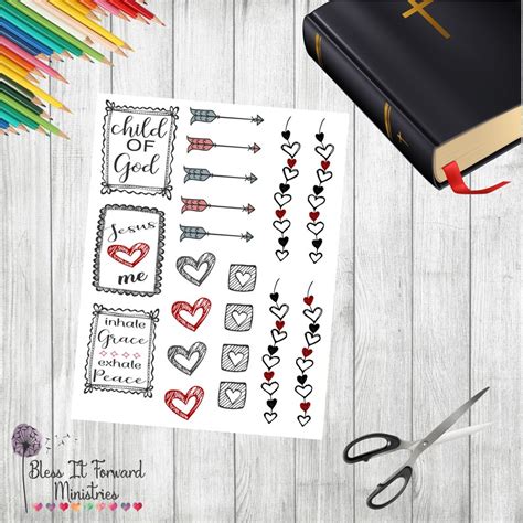 Bible Journaling Stickers Set Christian Faith Stickers | Etsy