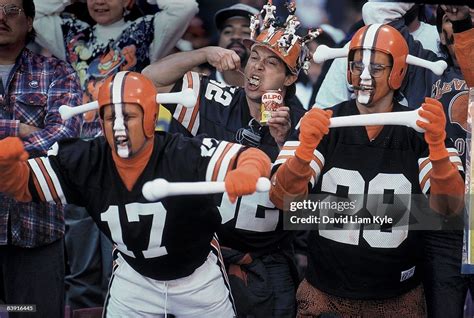 Cleveland Browns Dawg Pound fans in stands during game vs Tampa Bay ...