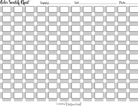 Free Printable Color Swatch Chart - Printable Templates