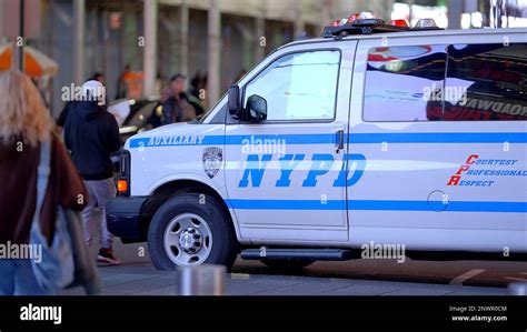 NYPD Police car in Manhattan - NEW YORK CITY, USA - FEBRUARY 14, 2023 Stock Photo - Alamy