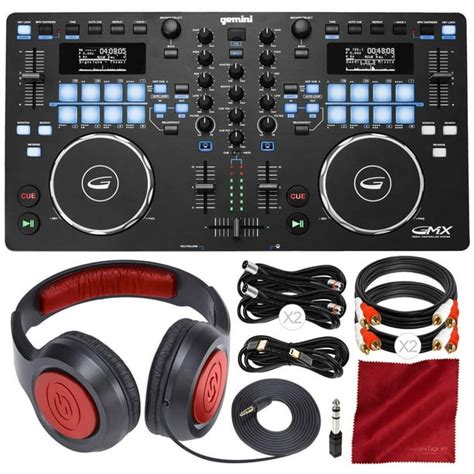 Gemini GMX Series Professional Audio DJ Media Controller System w/Headphones & Basic Bundle ...