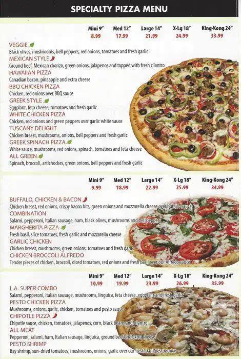 Round Table Pizza Menu, Menu for Round Table Pizza, San Carlos, San Carlos - Urbanspoon/Zomato