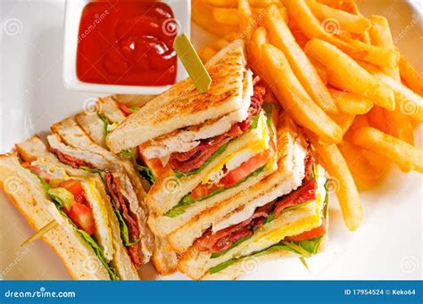 Triple Decker Club Sandwich Stock Images - Image: 17954524