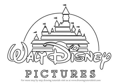 Learn How to Draw Walt Disney Logo (Brand Logos) Step by Step : Drawing Tutorials | Walt disney ...