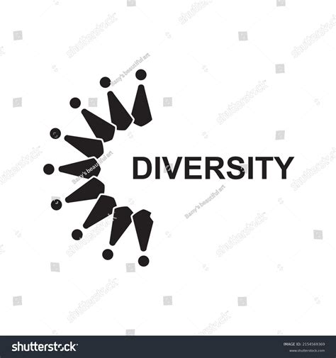 Logo Diversity Inclusion Black On White Stock Vector (Royalty Free) 2154569369 | Shutterstock